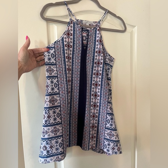 Moa Moa Polyester hi neck Strap Flowy Blouse Women’s Size XS - Picture 8 of 11